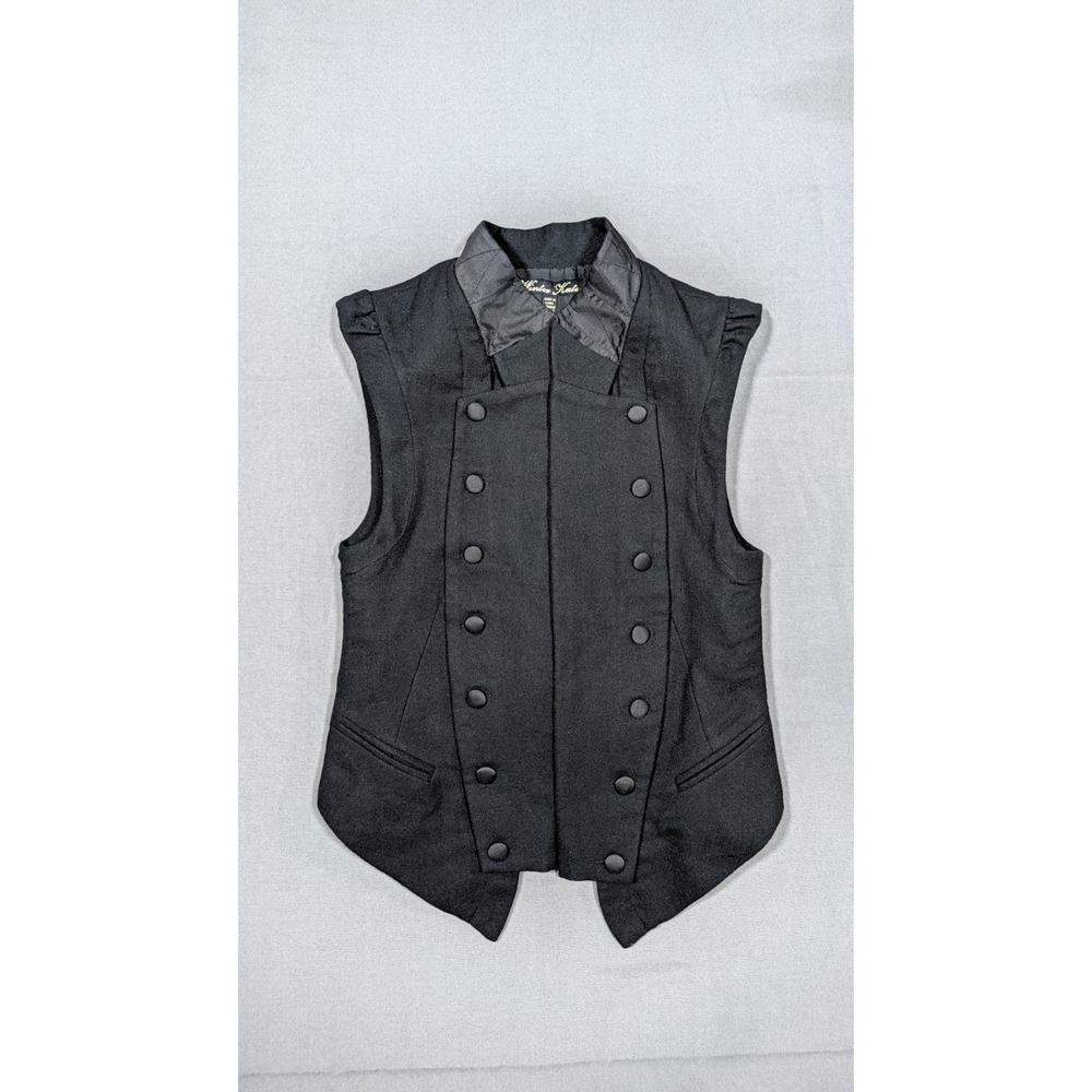 Winter Kate Women's Wool Silk-Lined Military Waistcoat Vest Size M